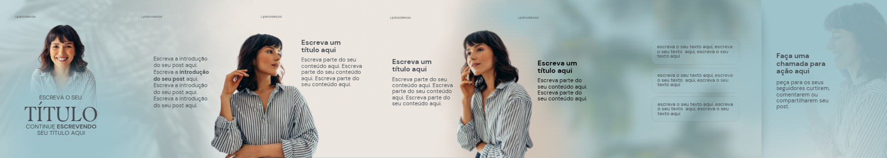 Carrossel Editável: template editável no Canva