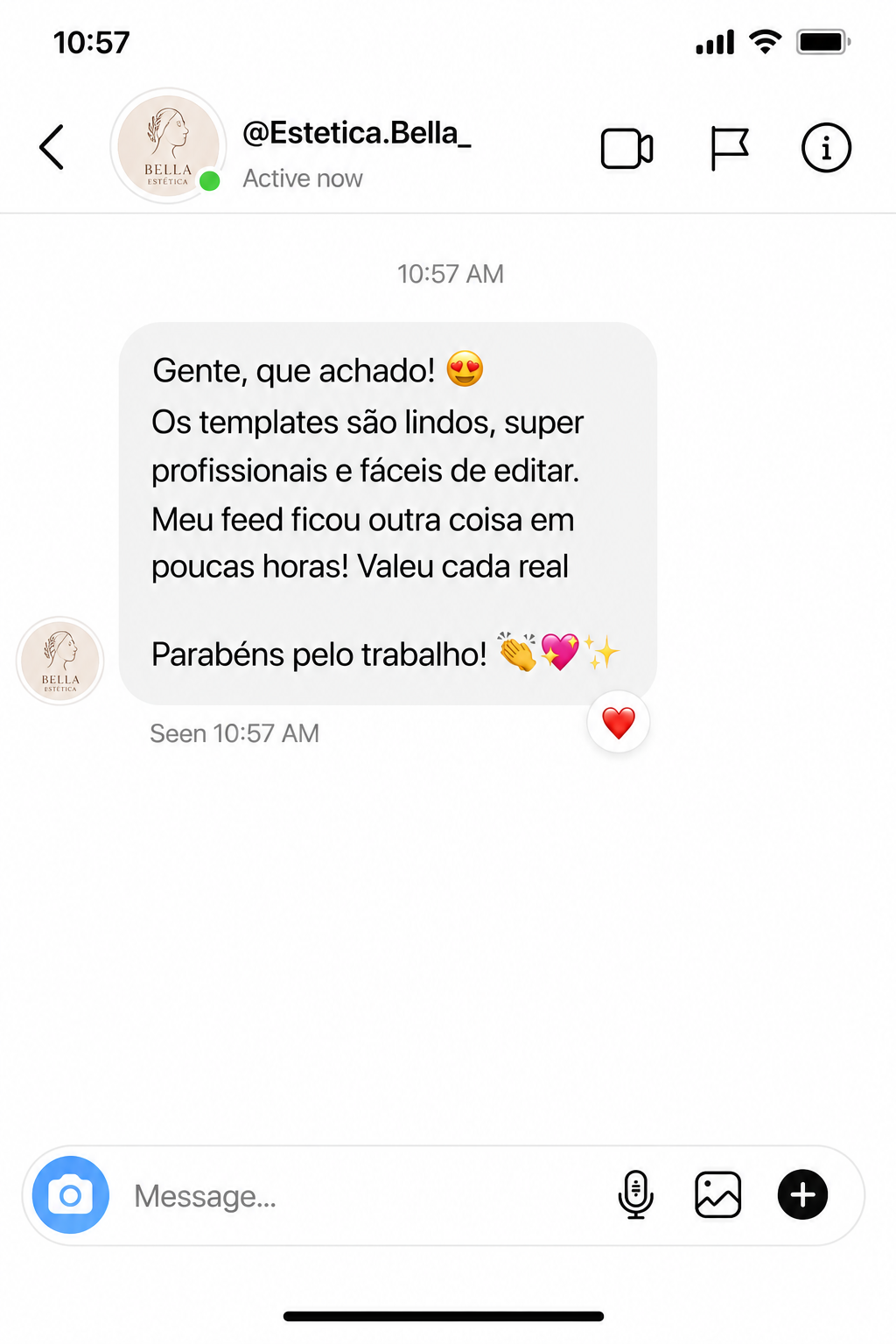 Mensagem no Direct: templates lindos e fáceis de editar